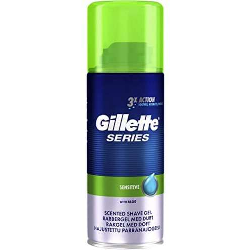 Gillette Series 3x Action Sensitive gel na holení 75 ml